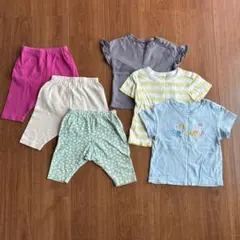 Tシャツ　レギンス7分丈　保育園着6枚セット　80cm ユニクロ　無印　GU