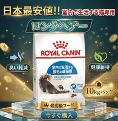 ROYAL CANIN 室内猫用 ドライフード 10kg - メルカリ