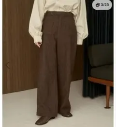 moi tytto チェックデザインスラックス
