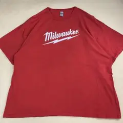 GILDAN Tシャツ ミルウォーキー レッド フロントロゴ カレッジ風 3XL