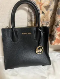 極美品 マイケルコース ハンドバッグ マーサー レザー 黒 チャーム付 