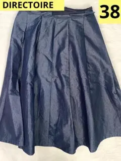 DIRECTOIRE スカート　38 　インディゴ　膝丈スカート