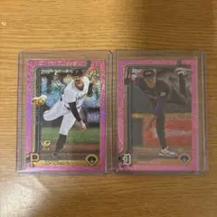 2025 topps baseball MLB ピンクfoil 2枚セット