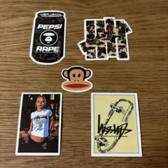 STUSSY A BATHING APE他 防水ステッカー 5枚セットのサムネイル
