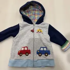 MIKI HOUSE 車刺繍 パーカー　80 ミキハウス