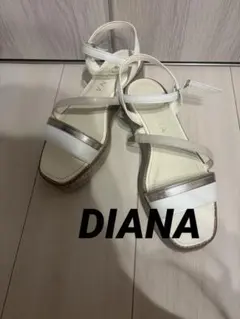 DIANA ストラップサンダル 23.5cm ベージュ 厚底 ウェッジソールのサムネイル