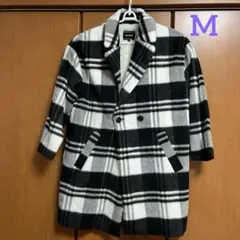 HusHusH 裏ボアコート　白黒チェック　レディースM