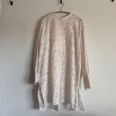 CITEN アイボリー 刺繍入り ロングシャツ 長袖のサムネイル
