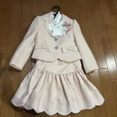 フォーマルドレス ピンク ジャケットとスカートセット120センチ　小学校入学式