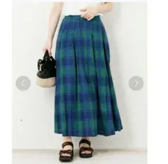Sonny Label 　リネン チェック ロングフレアスカート 36のサムネイル