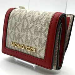 新品　MICHEAL KORS マイケルコース　三つ折り　財布　レッド