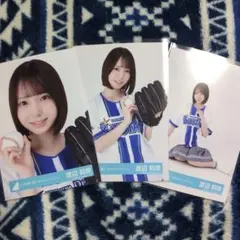 渡辺莉奈 日向坂46 生写真 横浜DeNAベイスターズユニフォーム コンプ