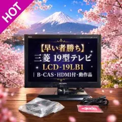 早い者勝ち】三菱 19型テレビ LCD-19LB1｜B-CAS・HDMI付動作品のサムネイル
