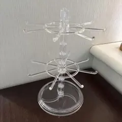 アクリル製 アクセサリースタンド 飾る 回転式 多層式
