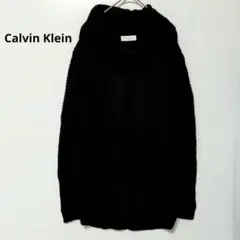 Calvin Klein オフタートルニット 黒 セーター M カルバンクライン