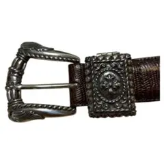 90s ウエスタンベルト　ブラウンレザーベルト