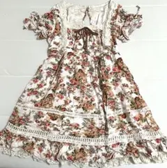 LIZLISA リズリサ アンティーク花柄コットンワンピース 平成レトロ y2k