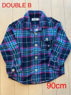 ⭐︎お値下げ中⭐︎ミキハウス ダブルＢ　チェックシャツ 90cm