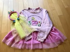 USJ ピーチ姫　チュールつきスウェット　カチューシャ　セット　130cm