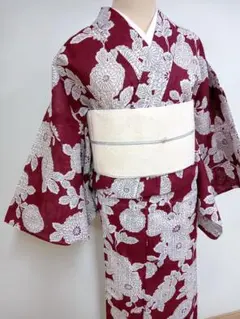 綿麻ゆかた トールサイズ 裄70cm - メルカリ