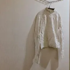 アイボリー タートルネックセーター 長袖 シンプル 無地 秋冬