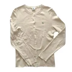 ラコステ/LACOSTE カーディガン ベージュ ワニロゴ ワンポイント L