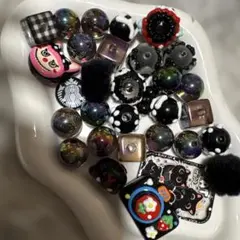 ブラック系ビーズセット 80g