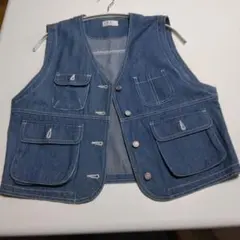 デニムベスト 4ポケット