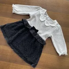 ワンピース 80サイズ グレー/ブラック 女の子 フォーマル