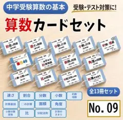 中学受験算数の基本セット 計算、一問一答カード スキマ時間 学習教材