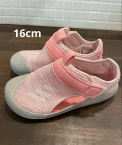 adidas サンダル　ピンク　16センチ　プール　水遊び　海　潮干狩り