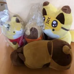 一番くじ たぬきとキツネぬいぐるみ 4点セットのサムネイル
