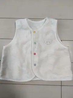 ホワイト ベビーベスト 70-80cm