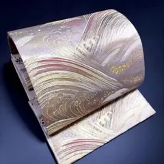 正絹　袋帯《波》