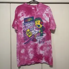 【リメイク】Mサイズ WANIMA ピンク タイダイ 半袖Tシャツ 尿