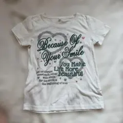 キッズ 半袖Tシャツ ホワイト 150