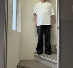 00s Old Gap ワイド ギミック ナイロンパンツ ブラックのサムネイル