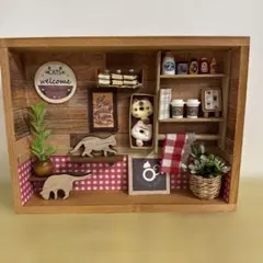 エコクラフト ミニチュアフレーム 花 猫 パン屋さん - メルカリ