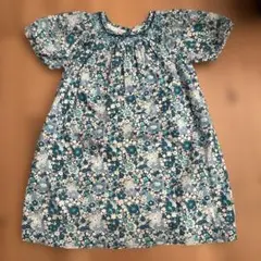 美品】ホビーラホビーレ 半袖ワンピース 花柄ブルー系 size M - メルカリ