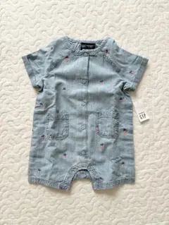 baby GAP デニム刺繍ロンパース 3-6ヶ月