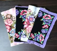 FEILER　花柄タオルハンカチ4枚セット