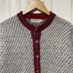 80s USA製 エルエルビーン バーズアイ ヴィンテージ チロリアン ニット