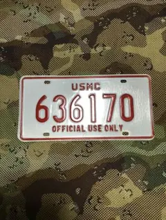 米軍放出品実物　 USMC ナンバープレート　中古品8