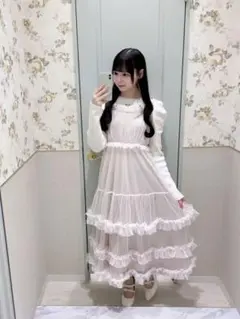 【evelyn/エブリン】フリルチュールキャミOP ワンピース【新品・未使用】 evelyn フリルチュールキャミOP PINK - メルカリ