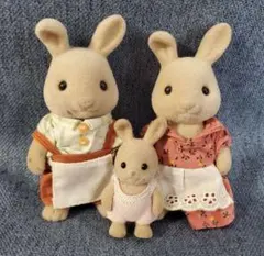シルバニアファミリー 耳折れ アイボリーうさぎ 初期 セット