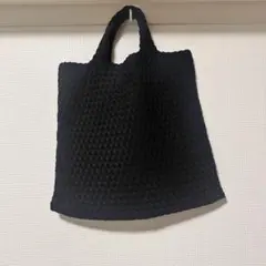 COS 編み込み ブラック ハンドバッグ