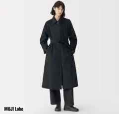 無印良品　店舗限定　黒 ベルト付きトレンチコート