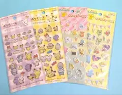 ポケモンシール　キラキラシール２種類・プチプチシール２種類