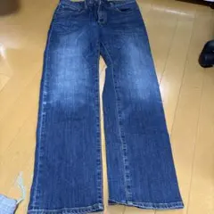 ストレートデニム 濃い青 ウエスト76cm