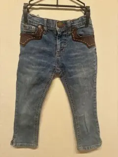 デニムブルー ストレートパンツ 130cm